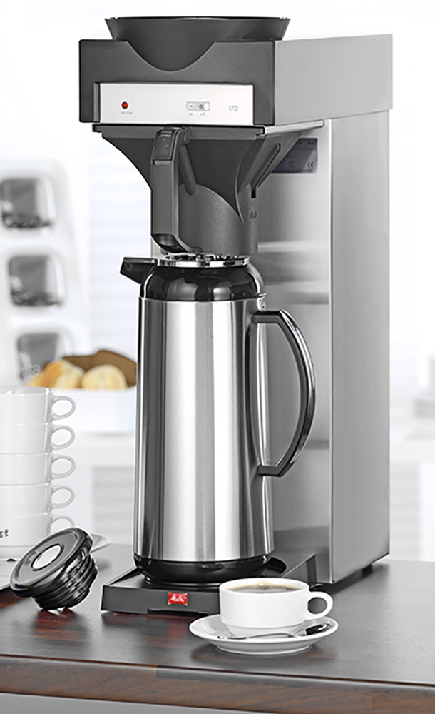 Kaffeemaschine 170 MT von Melitta, *** Lieferung erfolgt OHNE Isolierkanne ***, Tiefe: 420 mm, Breite: 210mm, Höhe: 600 mm