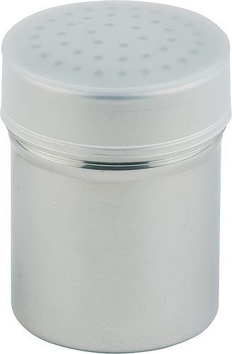 Streuer, grob Ø 5,5 cm, H: 7,5 cm Behälter aus Edelstahl Staubdeckel aus PP Löcher Ø 2,5 mm 0,15 Liter spülmaschinengeeignet