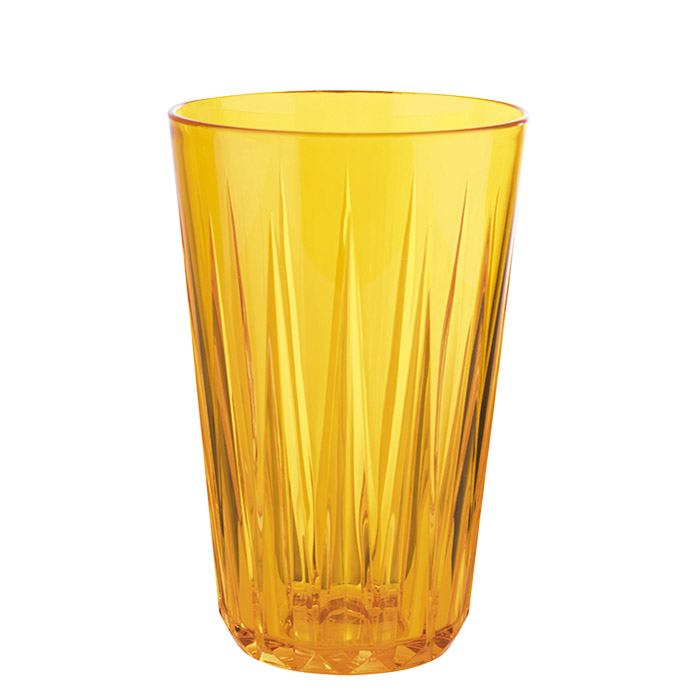 Trinkbecher -CRYSTAL- Ø 8 cm, H: 12,5 cm Tritan, Farbe: apricot, Inhalt: 0,30 Liter, BPA-Frei stoßfest, stapelbar, spülmaschinengeeignet