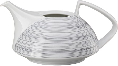 TAC Gropius Stripes 2.0 von Rosenthal, Teekanne klein, Unterteil, aus Porzellan, spülmaschinengeeignet