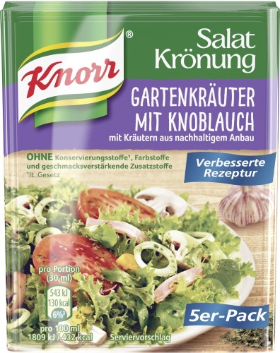 Knorr Salat Krönung Knoblauch 5er Pack 40G