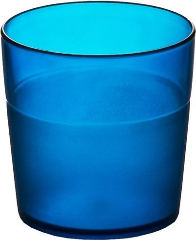 Roltex Becher LUCY aus Polycarbonat in blau, Kapazität: 0,17 l, Höhe: 7 cm.