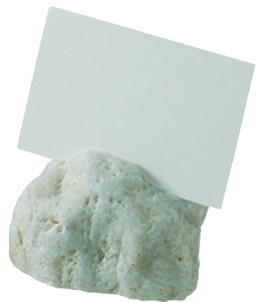 ACCESSOIRE Schild Aufstellschild aus Naturstein Carrara (weiß)