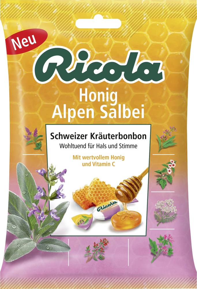Ricola Honig Alpen Salbei Kräuterbonbon 75G
