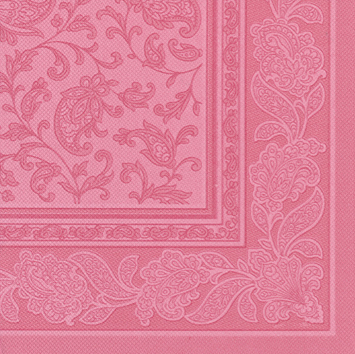20 Servietten "ROYAL Collection" 1/4-Falz 40 cm x 40 cm rosa "Ornaments" von PAPSTAR