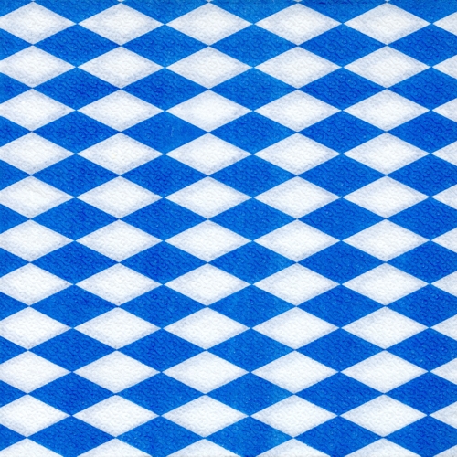 100 Servietten, 1-lagig 1/4-Falz 33 cm x 33 cm "Bayrisch Blau" von PAPSTAR
