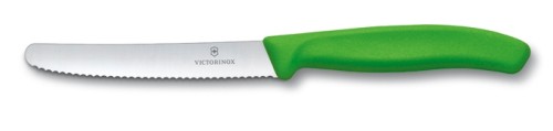 Brötchenmesser Victorinox SWISS CLASSIC mit Wellenschliff, Länge: 11, Farbe: grün
