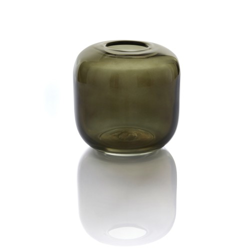 WMF Glasvase mossgrün H15cm | Maße: 15,5 x 15,5 x 15 cm