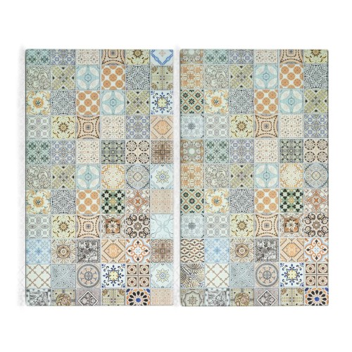 Herdabdeck-/Schneideplatten-Set "Mosaik", 2-tlg.. Länge: 520 mm. Breite: 300 mm. Höhe: 8 mm