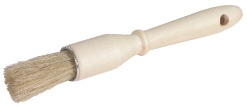 Aschenbecherpinsel aus Holz mit Naturborsten, einfache Ausführung, mit Aufhängeloch Gesamtlänge: 18 cm, Durchmesser: 2,5