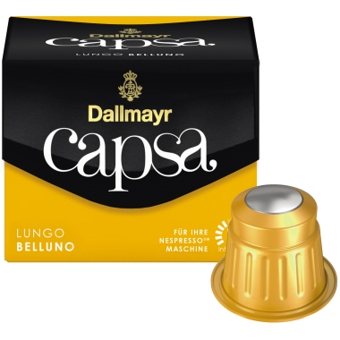 Dallmayr Kaffeekapsel CAPSA LUNGO Nespresso® Maschine BELLUNO 10 x 5,6 g/Pack., Verwendung für Produkt: Nespresso®