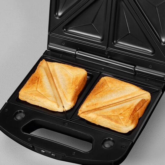 Severin Sandwich Toaster SA2968 Leistung: 1.000 W, Farbe: Edelstahl-gebürstet-schwarz