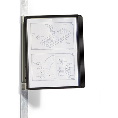 DURABLE Sichttafelwandhalter VARIO® MAGNET WALL 5 DIN A4 Metall/Kunststoff schwarz 5 Sichttafeln