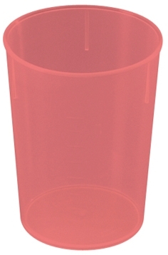 WACA Schnabelbecher-Unterteil 250 ccm aus PP, Farbe: rot-transluzent
