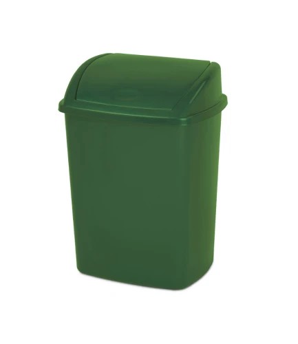 Abfallbehälter VB 009332 50 Liter, Farbe Grün, aus Kunststoff, mit Deckel, Breite 400mm, Tiefe 315mm, Höhe 680mm