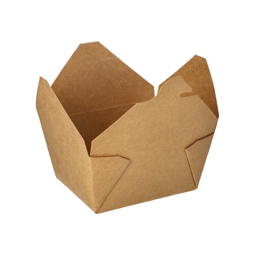 50 Lunchboxen, Pappe "pure" 750 ml 6,3 cm x 9 cm x 11,3 cm braun von PAPSTAR