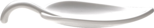 Fingerfood-Löffel -LEAF- 10 x 4,5 cm, H: 1,5 cm Melamin, weiß Verpackungseinheit: 50 Stück spülmaschinengeeignet stapelbar