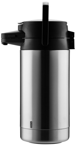 Helios Pump-Isolierkanne COFFEESTATION, Inhalt: 3,5 Liter, aus doppelwandigem Edelstahl, Höhe: 390 mm, Durchmesser: 155 mm