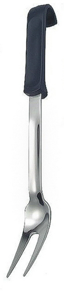Fleischgabel 10 x 3,5 cm, Griff: 25 cm Edelstahl, Polypropylen ergonomischer, rutschfester Griff mit STOP-Funktion