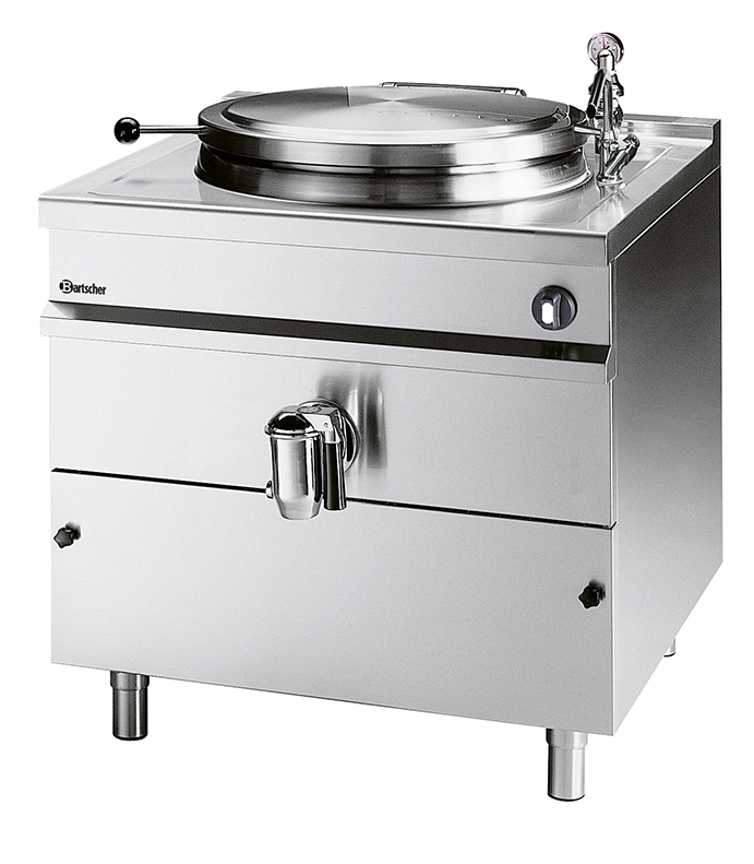 Bartscher Kochkessel E480L | Eigenschaften: Automatische Wasserstandskontrolle im Zwischenmantel | Maße: 115 x 130 x 1030 cm.