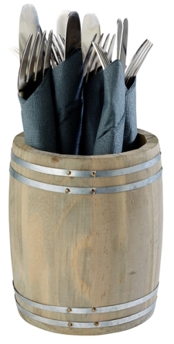 Besteckbehälter Ø 11,5 cm, H: 14 cm Holz -COUNTRY STYLE- nicht spülmaschinengeeignet nicht für Lebensmittelkontakt Farbe: