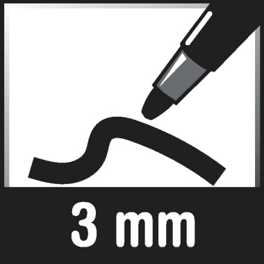 Nobo® Whiteboardmarker 3mm schwarz, Strichstärke: 3 mm, Schreibfarbe: schwarz, Rundspitze, Bezeichnung der