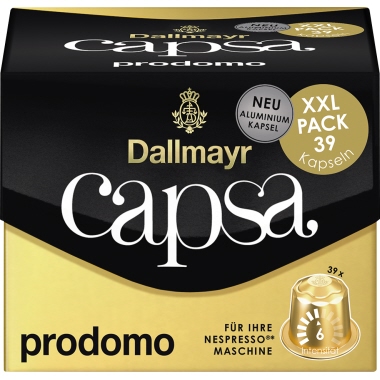 Dallmayr Kaffeekapsel CAPSA Nespresso® Maschine Prodomo XXL 39 x 5,6 g/Pack.