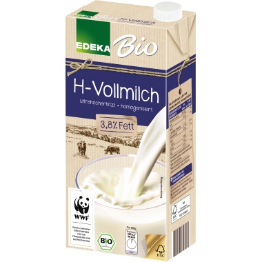 EDEKA H-Milch 3,8% mit Laktose 12 x 1 l/Pack.