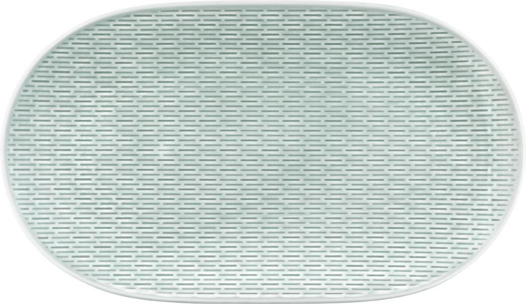 Bauscher Platte aus der Kollektion scope glow sea, oval, coup, relief, 37 cm, aus Porzellan