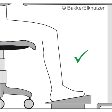 BakkerElkhuizen Fußstütze Pro 959 Footrest 49 x 9 x 40 cm (B x H x T) Kunststoff schwarz