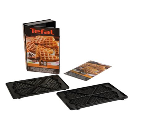 Platten-Set zu Tefal Snack Collection, antihaftbeschichtet, Maße: 226 x 132 mm, Set Herzwaffel XA800612