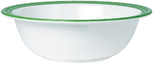 WACA Schüssel BISTRO in weiß-kiwigrün, aus Melamin. Durchmesser: 20,5 cm. Kapazität: 1,05 l.