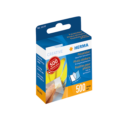HERMA Klebepad Fotokleber 12 x 17 mm (B x L) Klebemasse lösungsmittelfrei weiß 500 St./Pack.