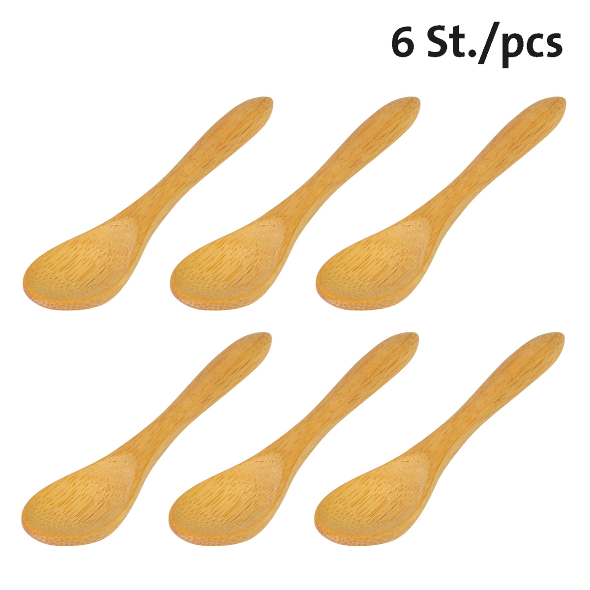 6 Bambus-Löffel »Tapas + Friends«, ca. 9,5 cm