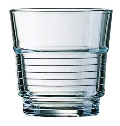 Becherglas SPIRALE, Inhalt: 0,2 Liter, Höhe: 77 mm, Durchmesser: 77 mm, stapelbar, Arcoroc.