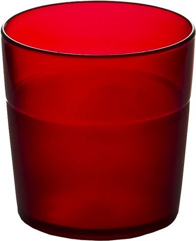 Roltex Becher LUCY aus Polycarbonat in rot, Kapazität: 0,17 l, Höhe: 7 cm.