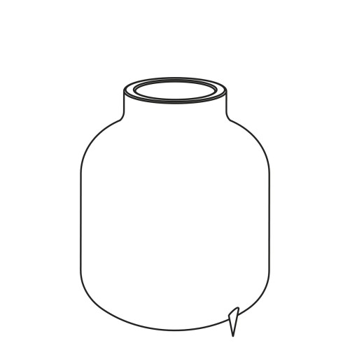 Amphora Glaseinsatz für Isolierkanne, 221 glass, Maße: 120 x 125 x 180 mm