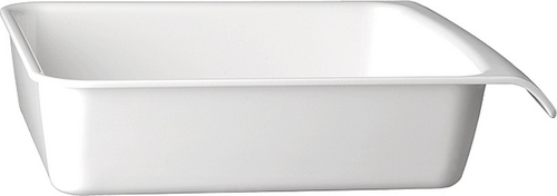GN 1/2 Schale -CASCADE- 32,5 x 26,5 cm, H: 7,5 cm Melamin, weiß, 3,65 Liter spülmaschinengeeignet stapelbar nicht