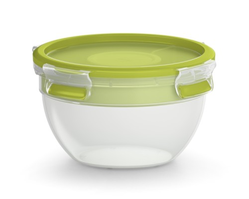 Emsa CLIP & GO Salatbox 1,0 Liter mit Einsätzen für Toppings und Dressing - 100 % dicht - Qualität made in Germany