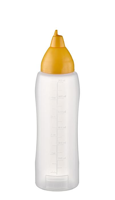 APS Quetschflasche -NON DRIP- Ø 7 cm, H: 25,5 cm, 750 ml Polyethylen, transparent