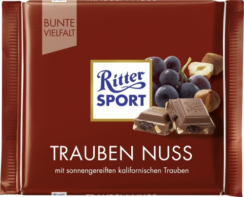Ritter Sport Schokolade Trauben-Nuss 100G
