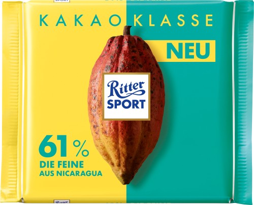 Ritter Sport Schokolade 61% die Feine 100G Kakao Klasse-Sortiment