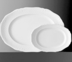 Platte oval - Länge 32,0 cm - Form LA REINE - uni weiß