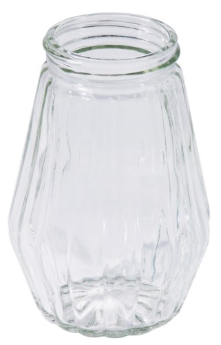 Ersatzglas zu Zuckerspender 330/200 schweres Pressglas mit Kappe aus Edelstahl 18/0, mit langem Dosierrohr