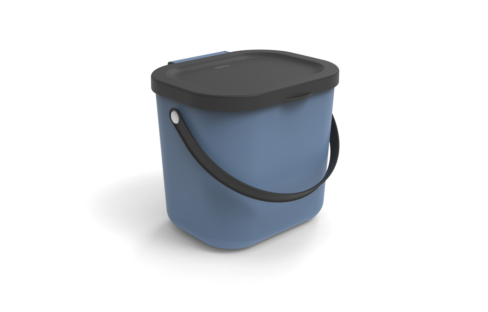 Rotho Recycling Müllsystem ALBULA in der Farbe blau, Kapazität: 6 L Länge: 23,5 cm, Breite: 20 cm, Höhe: 20,8 cm