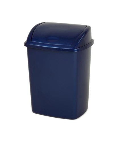 Abfallbehälter VB 009332 50 Liter, Farbe Blau, aus Kunststoff, mit Deckel, Breite 400mm, Tiefe 315mm, Höhe 680mm