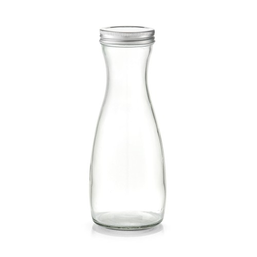 Zeller Glasflasche m. Metalldeckel, 1000ml Ø10,2x25 cm