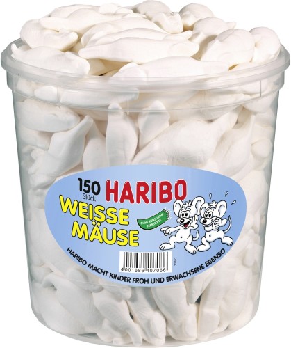 Haribo Weisse Mäuse Schaumzucker 150 Stück
