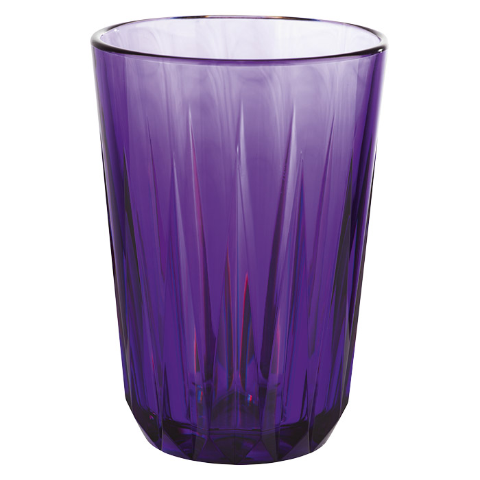 Trinkbecher -CRYSTAL- Ø 7 cm, H: 9,5 cm Tritan, Farbe: lila, Inhalt: 0,15 Liter, BPA-Frei stoßfest, stapelbar, spülmaschinengeeignet