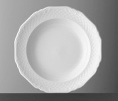 Suppenteller tief - Durchmesser 22,0 cm - Form LA REINE - uni weiß